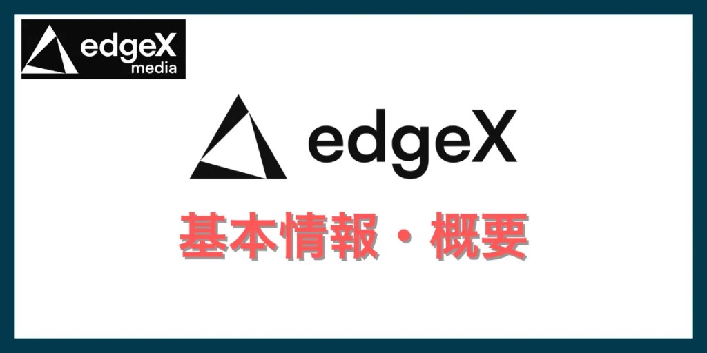 edgeX(エッジエックス)の口座開設前に確認したい基本情報